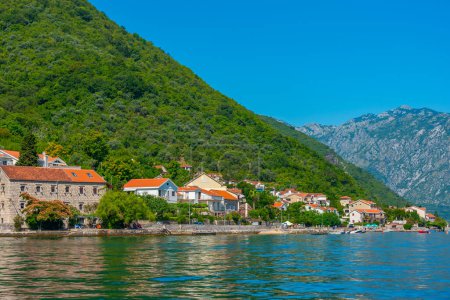 Photo for Kostanjica town at Boka Kotorska bay in Montenegro - Royalty Free Image