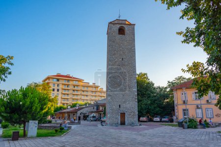 Foto de Sahat kula tower en la capital de Montenegro Podgorica - Imagen libre de derechos