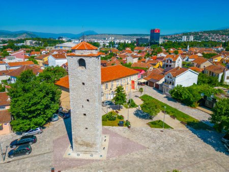 Photo for Panorama of Sahat kula tower in capital of Montenegro Podgorica - Royalty Free Image