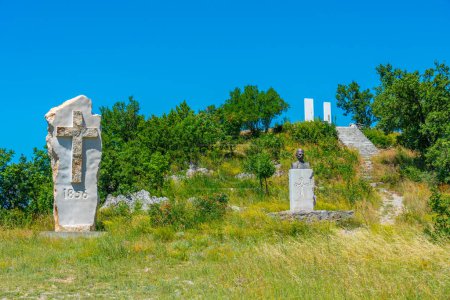 Memorial to Marko Ivanovic near Medun in Montenegro