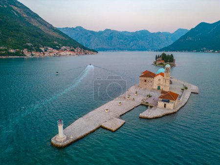 Church of Our Lady of Skrpjela and Saint George Catholic Monastery near Perast in Montenegro