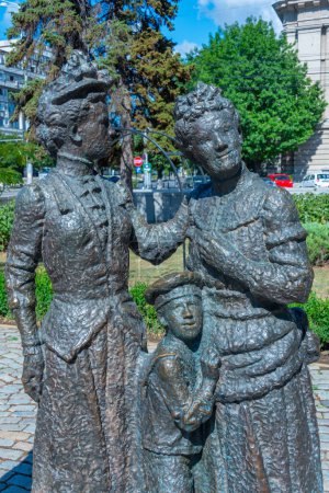 I.L. Statuenensemble Caragiale in rumänischer Stadt ploiesti