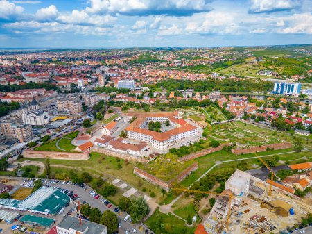 Panorama view of Oradea Fortress during a summer day in Romania