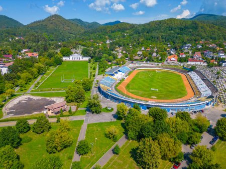 Sport stadium and County Museum of Ethnography and Folklore in Baia Mare, Romania