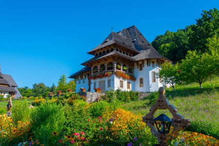Summer day at Barsana monastery in Romania