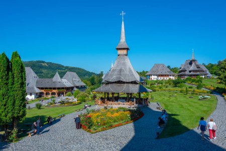 Summer day at Barsana monastery in Romania