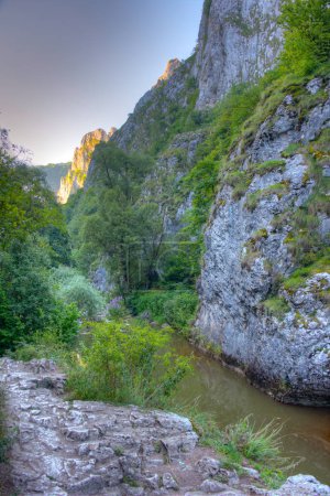 Summer morning at Turda gorge in Romania