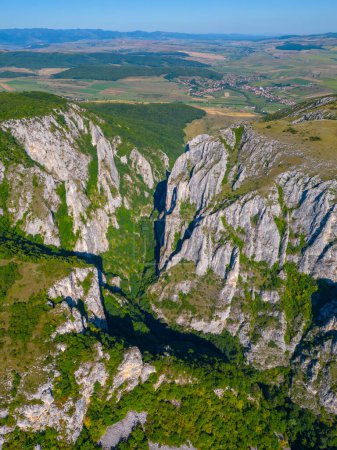 Panorama view of Turda gorge in Romania