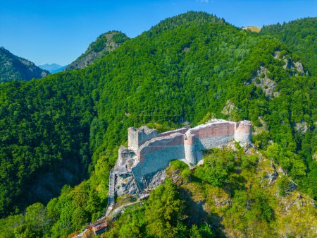 Blick auf die Zitadelle von Poenari in Rumänien