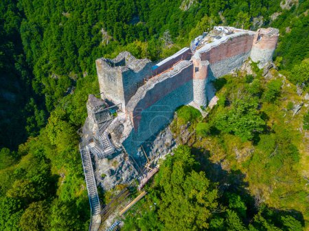 Blick auf die Zitadelle von Poenari in Rumänien