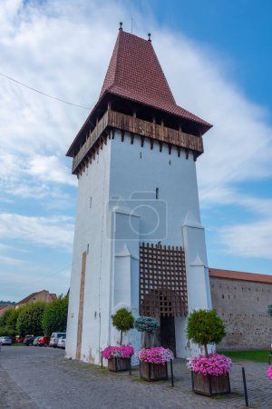 Foto de Torre Turnul Forkesch en la ciudad rumana Medias - Imagen libre de derechos