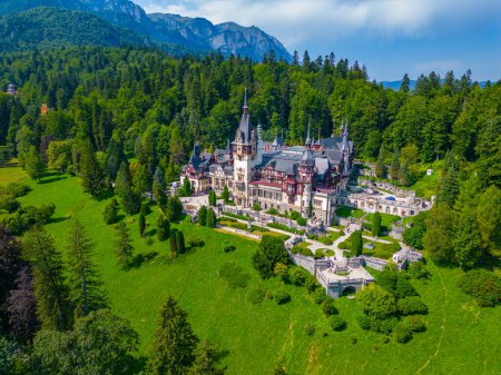 Summer day at Peles castle in Romania
