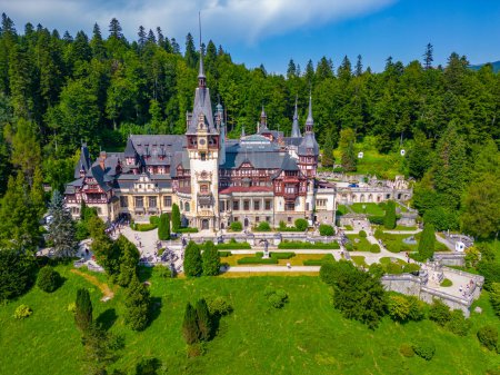 Summer day at Peles castle in Romania