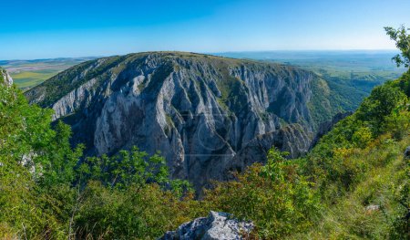 Panorama view of Turda gorge in Romania