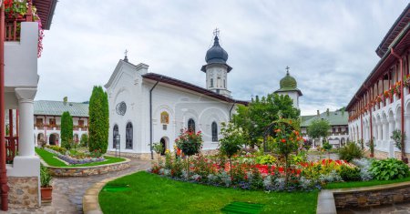 Photo for Agapia monastery during a cloudy day in Romania - Royalty Free Image