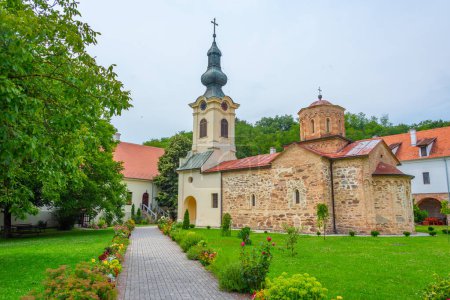 Mesic monastery in Serbia during summer