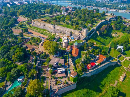 Vista panorámica de la fortaleza de Kalemegdan en la capital serbia Belgrado