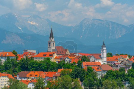 Cityscape of Slovenian town Kranj