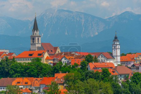 Cityscape of Slovenian town Kranj
