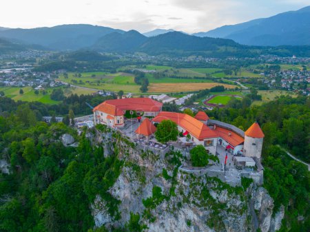 Vue du château de Bled en Slovénie
