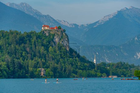 Panorama del castillo de Bled en Eslovenia