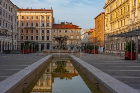 Piazza Vittorio Veneto in Italian town Trieste