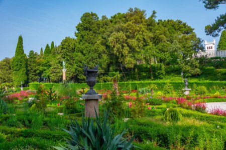 Gardens of the Miramare palace in Trieste, Italy