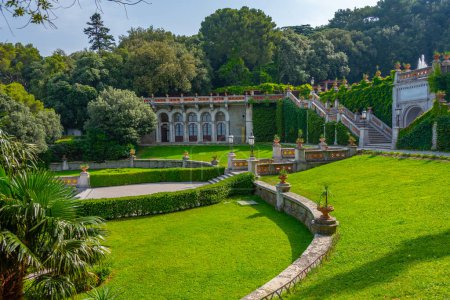 Gardens of the Miramare palace in Trieste, Italy