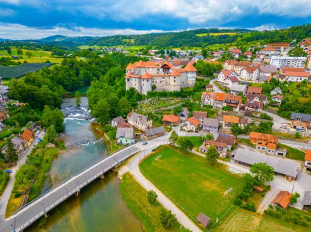 Photo for Panorama view of Zuzemberk castle in Slovenia - Royalty Free Image