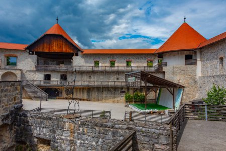 Courtyard of Zuzemberk castle in Slovenia