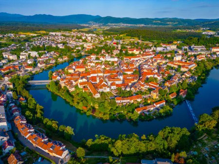 Photo for Aerial view of Novo Mesto in Slovenia - Royalty Free Image