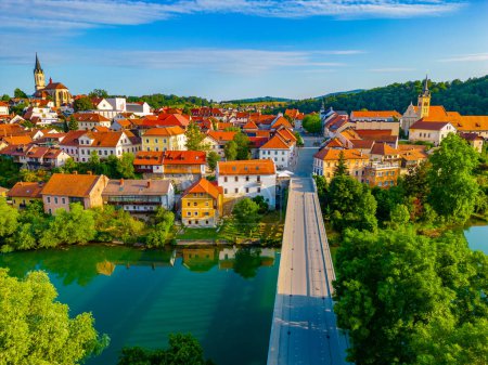 Photo for Aerial view of Novo Mesto in Slovenia - Royalty Free Image