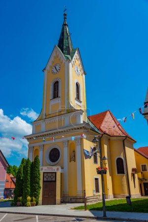 Saint Lawrence church in Brezice village in Slovenia