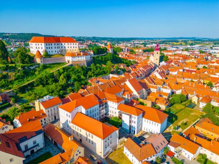 Téléchargez les photos : Vue aérienne du centre-ville slovène de Ptuj - en image libre de droit