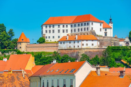 Ptuj castle overlooking town of the same name in Slovenia