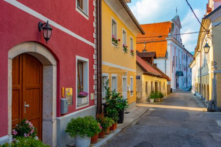 Straße im historischen Zentrum von Kamnik, Slowenien