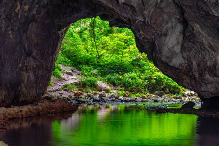 Grottes de jamy Zeljske au parc naturel de Rakov Skocjan en Slovénie
