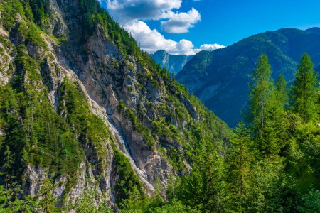 Vista del parque nacional de Triglav desde el mirador Supca en Eslovenia