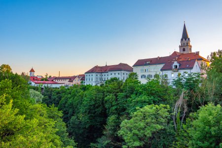 Panoramablick auf die slowenische Stadt Kranj