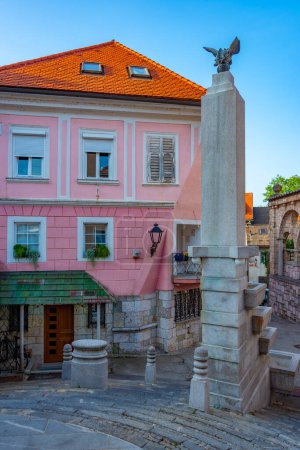 Téléchargez les photos : Escalier et arcades Plecnik à Kranj, Slovénie - en image libre de droit