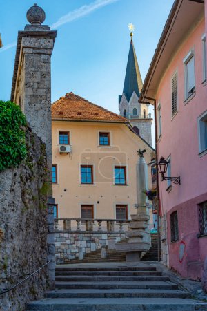 Plecnik staircase and arcades in Kranj, Slovenia