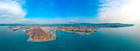 Photo for Aerial view of Port of Koper in Slovenia - Royalty Free Image