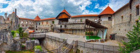 Courtyard of Zuzemberk castle in Slovenia