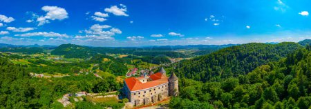Photo for Aerial view of Podcetrtek castle in Slovenia - Royalty Free Image