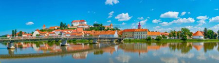 Panorama view of Slovenian town Ptuj
