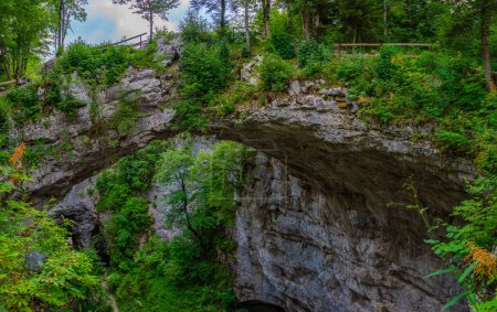Natural bridge at Rakov Skocjan natural park in Slovenia