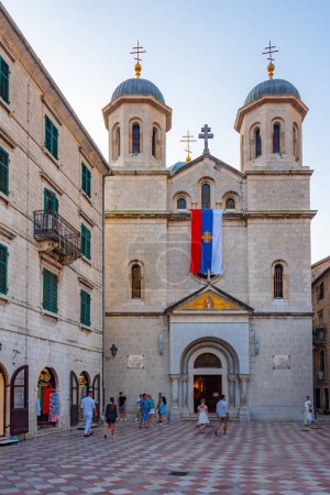 Foto de Kotor, Montenegro, 4 de julio de 2023: Iglesia de San Nicolás en Kotor, Montenegro - Imagen libre de derechos