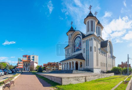 Photo for Drobeta-Turnu Severin, Romanai, August 8, 2023: The Resurrection of Christ Episcopal cathedral in Drobeta-Turnu Severin in Romania - Royalty Free Image