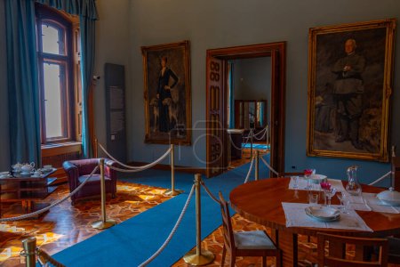 Foto de Trieste, Italia, 22 de junio de 2023: Interior del Castello di Miramare en la ciudad italiana Trieste - Imagen libre de derechos