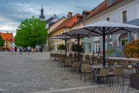 Photo for Novo Mesto, Slovenia, 24 June 2023: Glavni trg square in Slovenian town Novo Mesto - Royalty Free Image